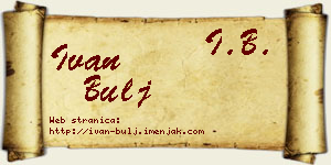 Ivan Bulj vizit kartica